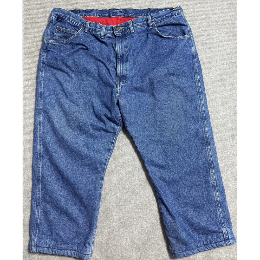 Vintage Wrangler‎ Jeans Mens 44x27 Blue Denim Quilted Lined Insulated Pants 90s